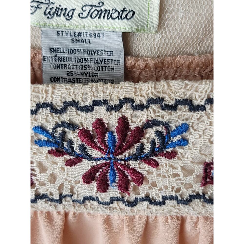 EUC Flying Tomato Boho Embroidered Blouse - Small - Picture 5 of 5